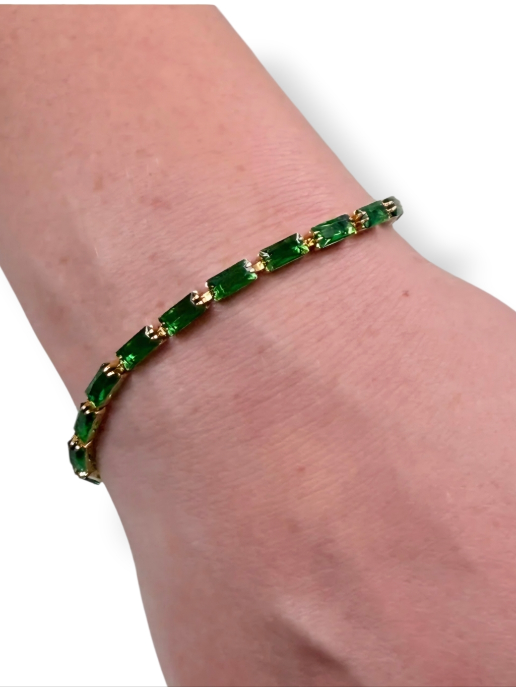 Oshena Beachwear Emerald Green Tennis Brcelet 55$